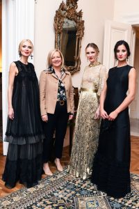 Mrs Karen Lawrence Terracciano and models in outfits Michele Miglionico
